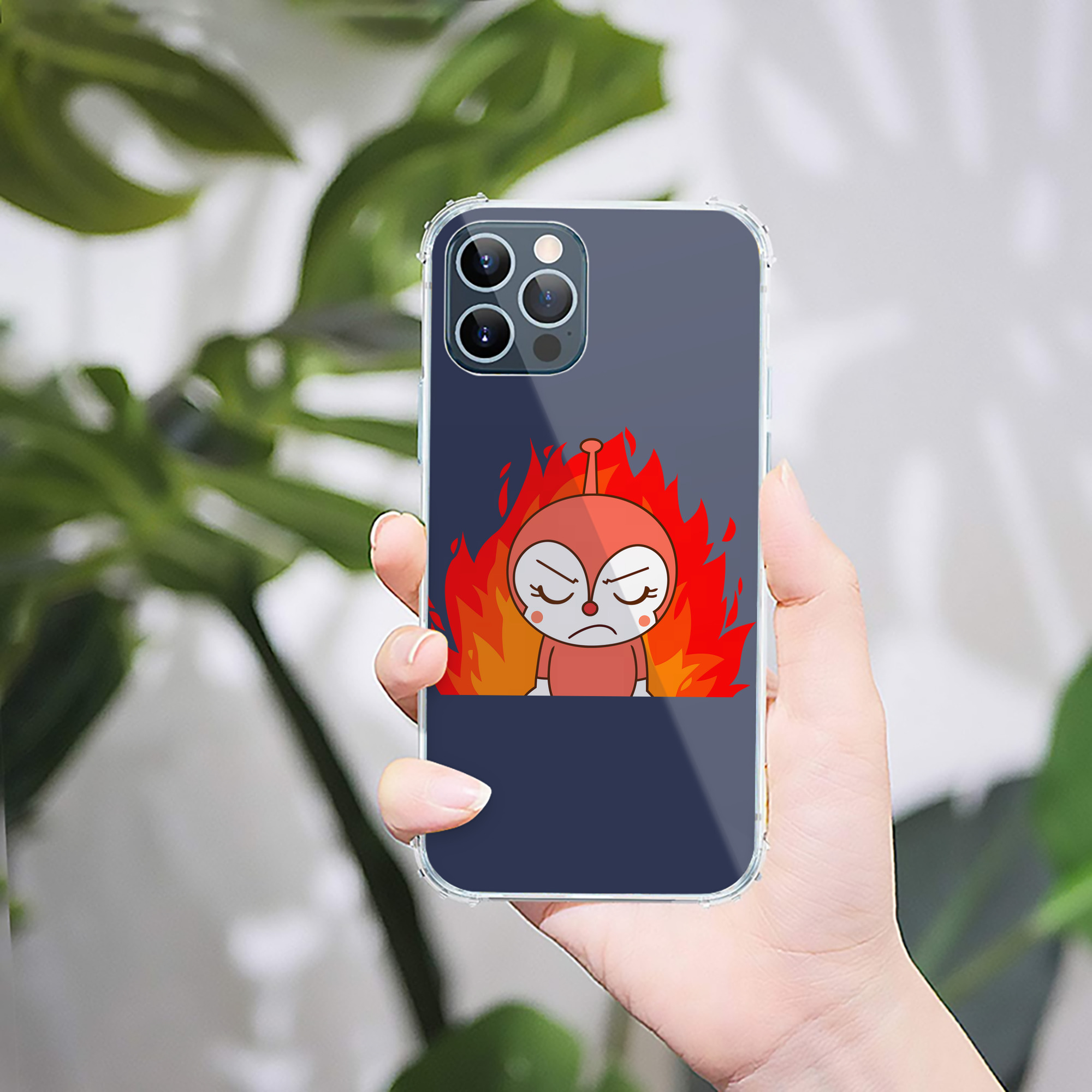 （画像用） アンパンマン Anpanman 【iPhone 12シリーズ対応】透明スマホケース（クリアソフトケース）